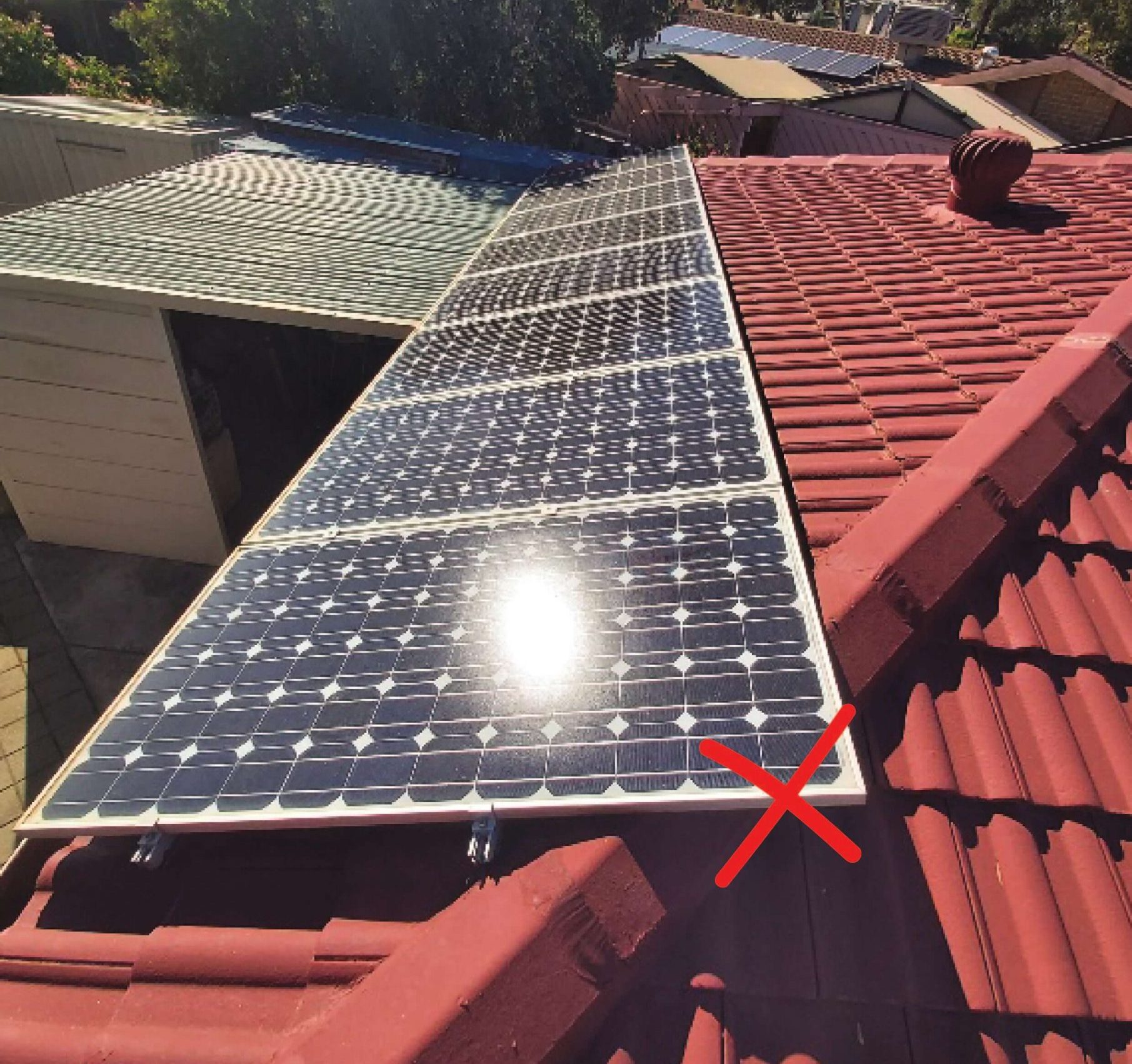 Solar panels with not roof space