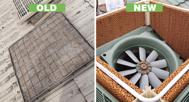 Cooling pads need to be cleaned and serviced, especially after a harsh winter or stressful summer.